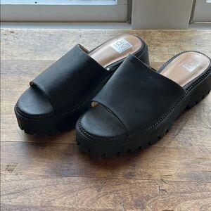 Dolce Vita Black Chunky Platform Mules